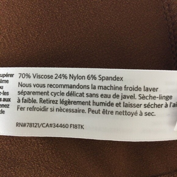 Eileen Fisher Womens Viscose Blend Pull On Straight Leg Pants Brown Plus 3X NWT - Picture 6 of 7